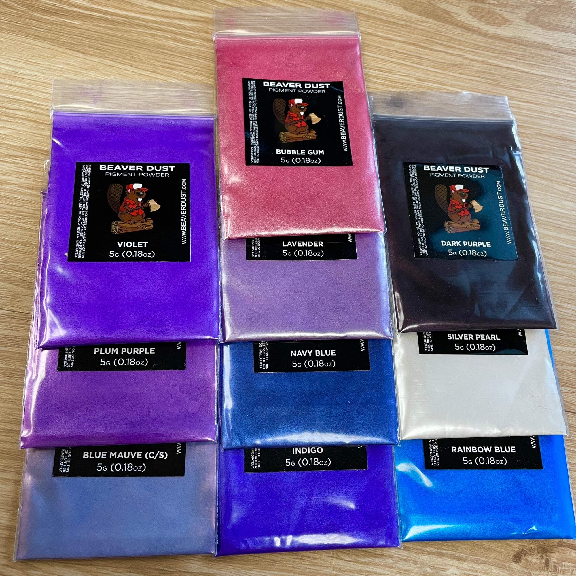 Mica Powder Variety Pack #8 (Cool Purple/Blue)