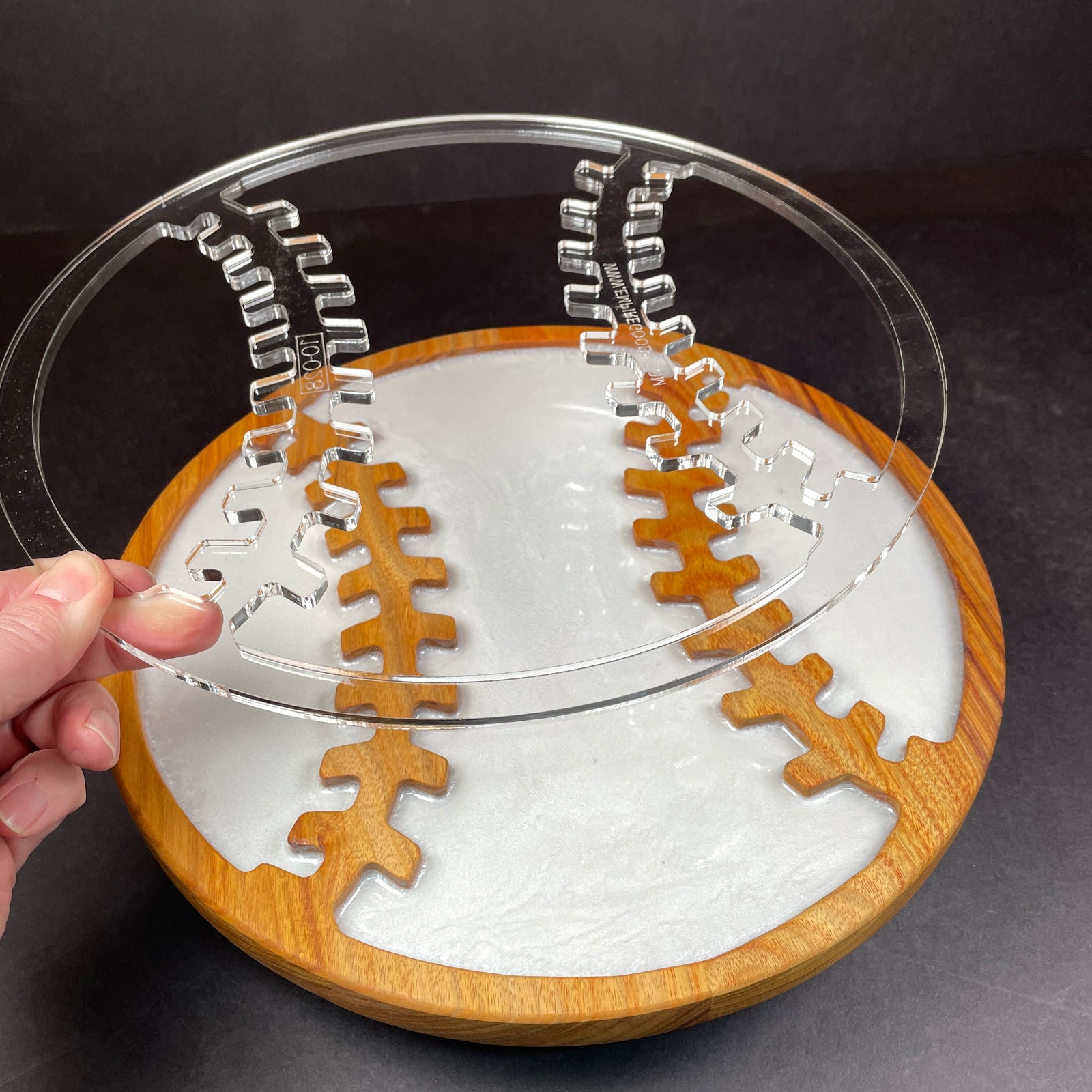 Baseball Serving Tray Router Template