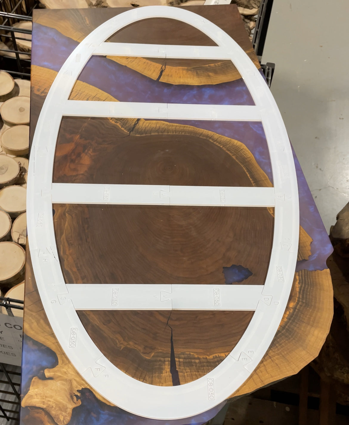Oval Coffee Table Router Template (Clear Acrylic)
