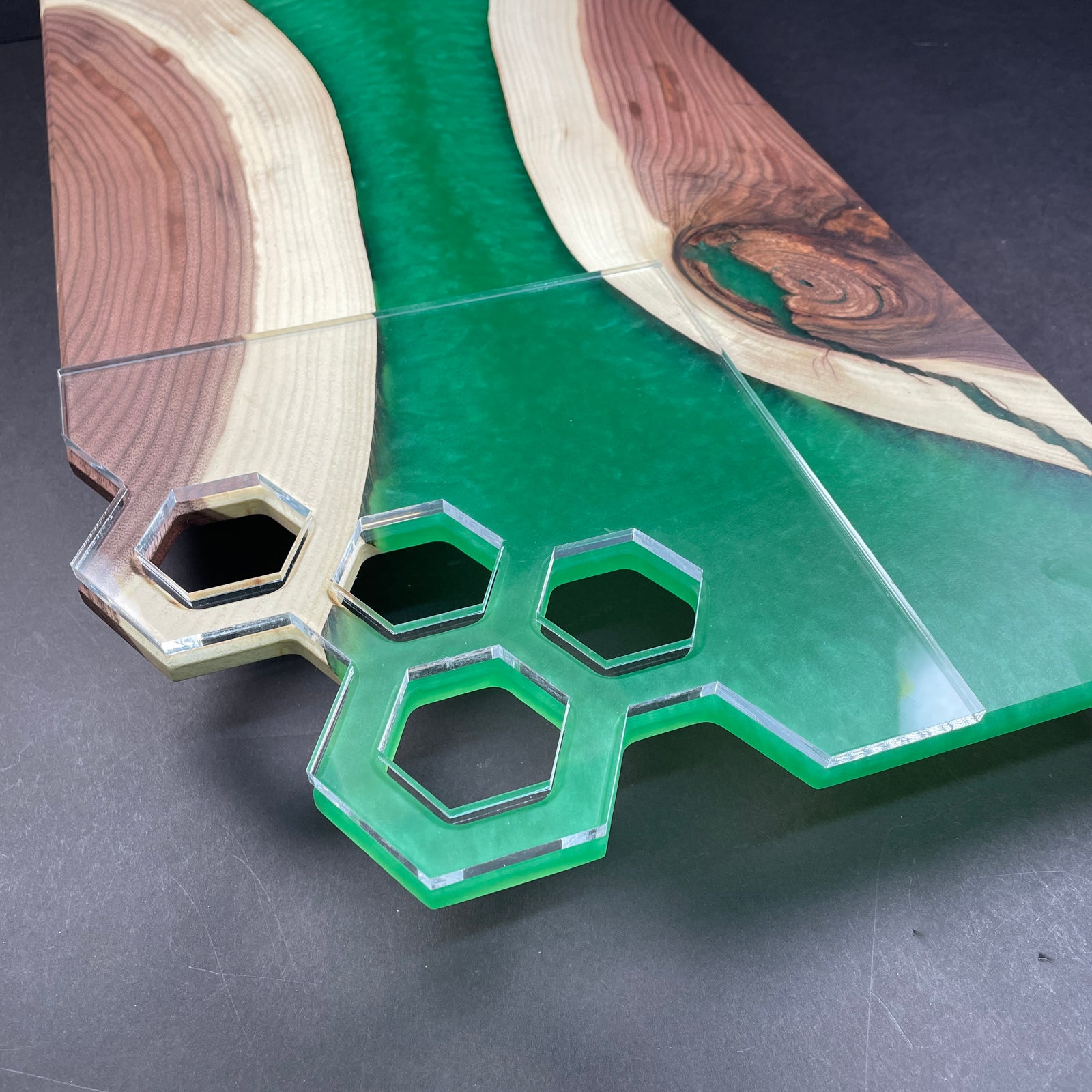 Hexagon Charcuterie Board Handle Router Template