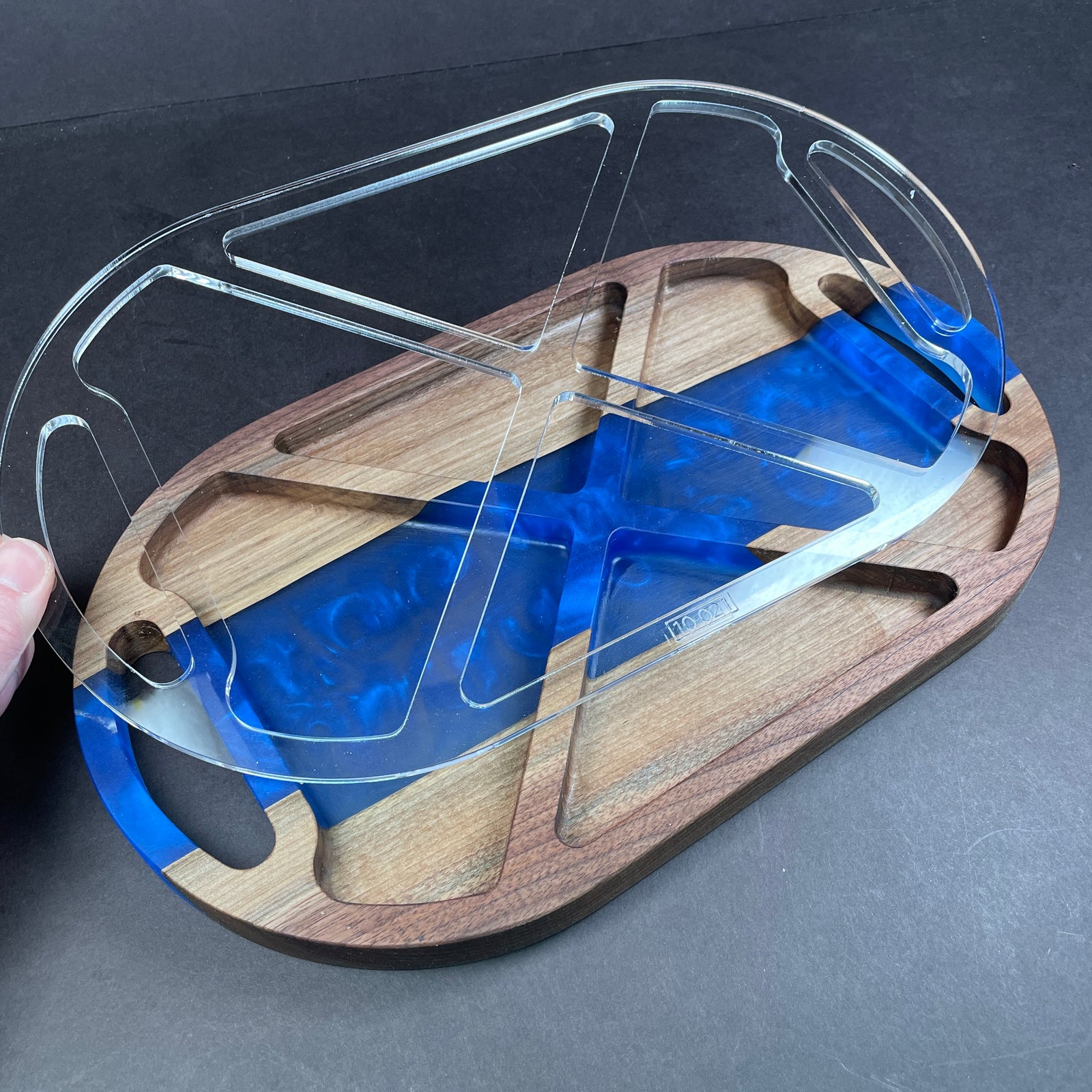 Oval 4 Section Valet Tray Router Template