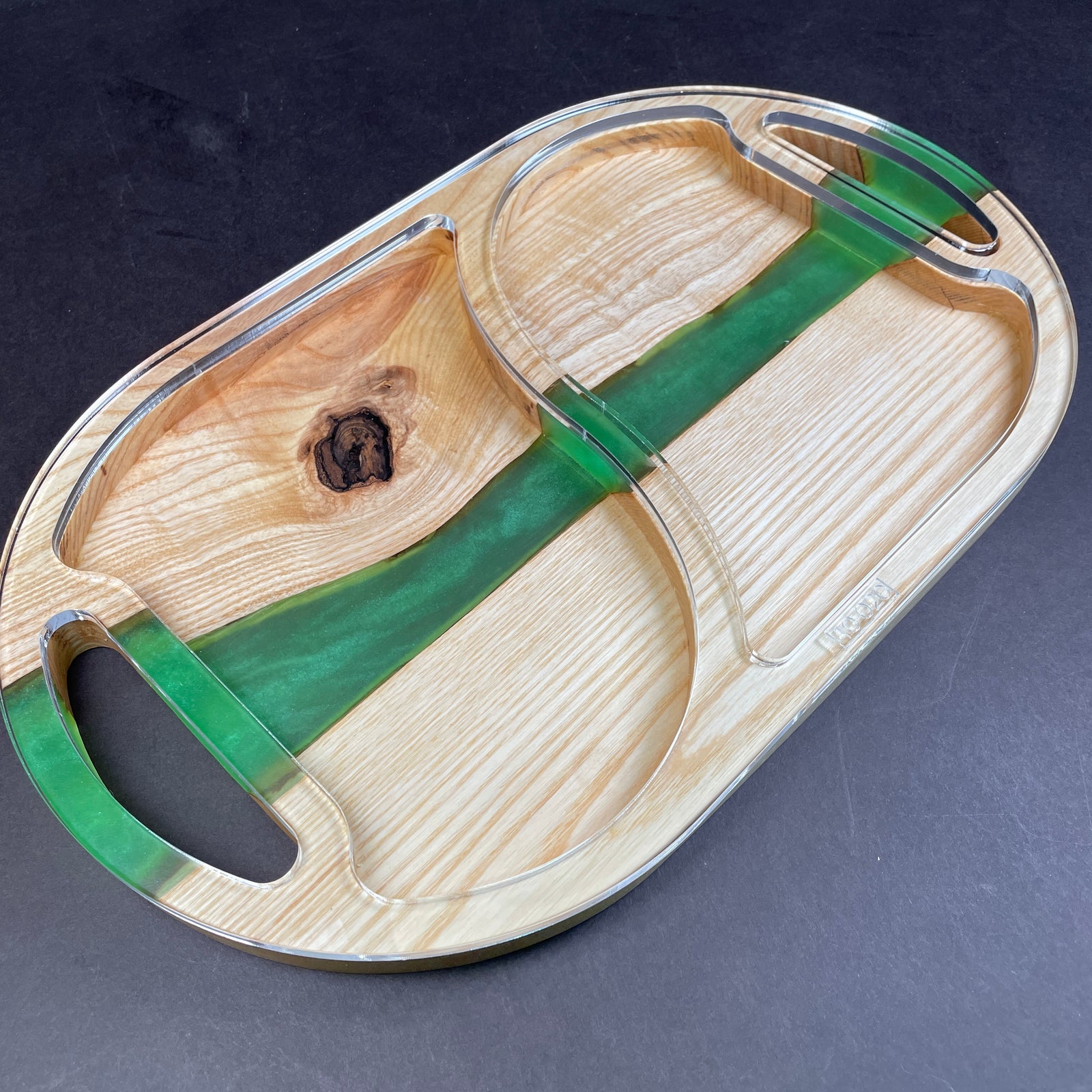 Oval 2 Section Valet Tray Router Template