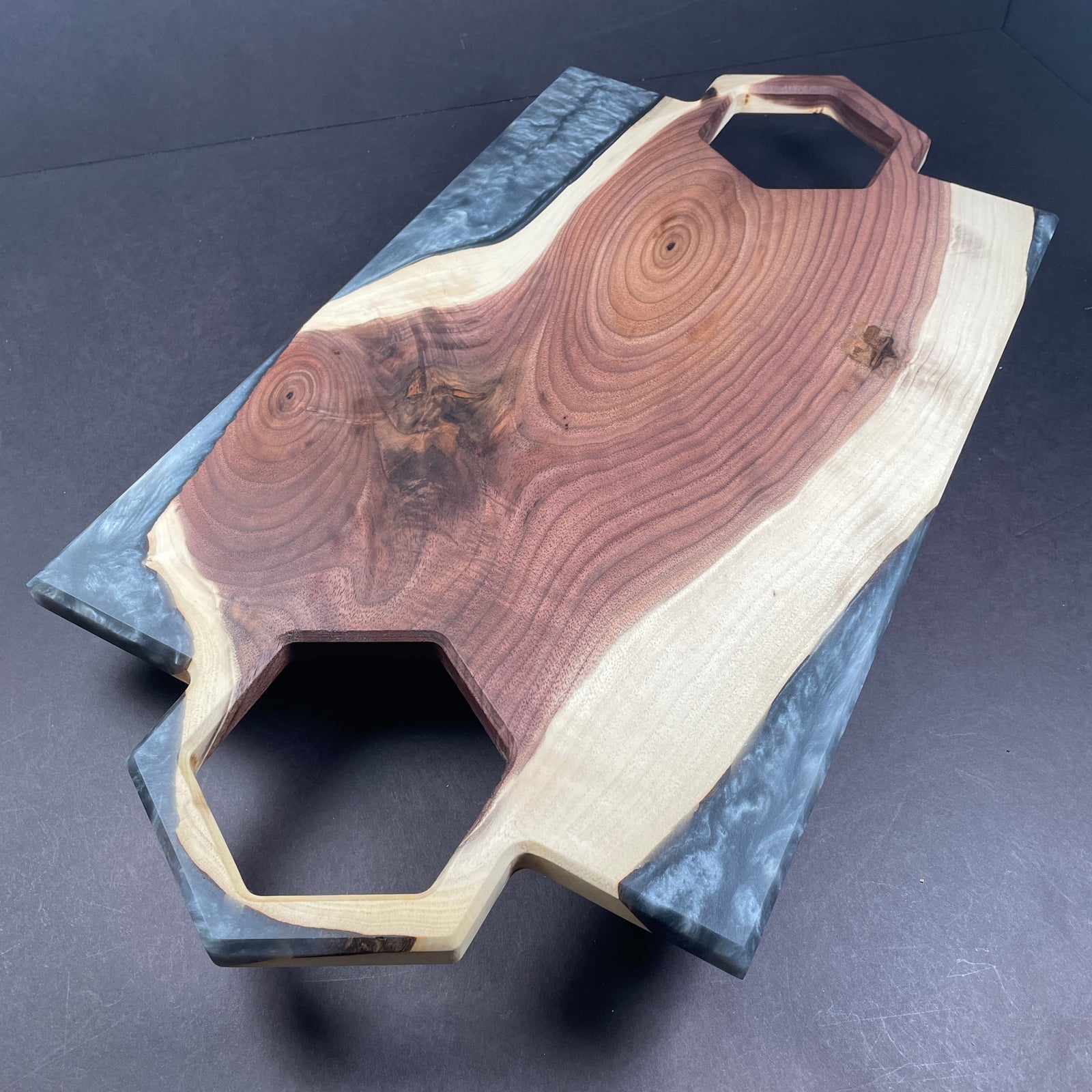 Modern Hexagon Charcuterie Board Handle Router Template