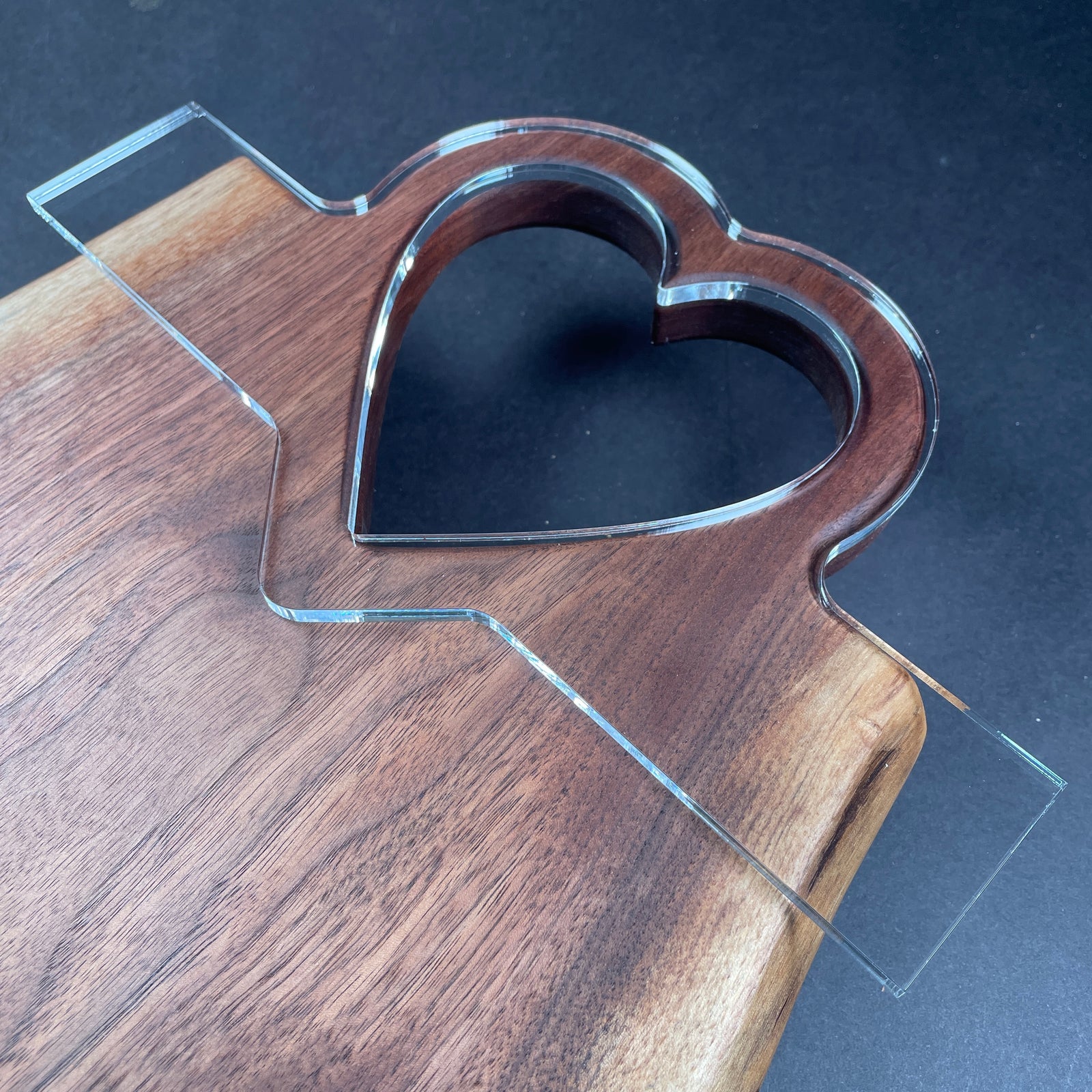 Modern Heart Charcuterie Board Handle Router Template