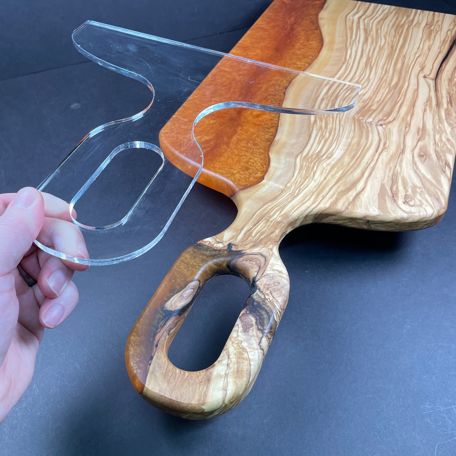Oval Charcuterie Board Handle Router Template