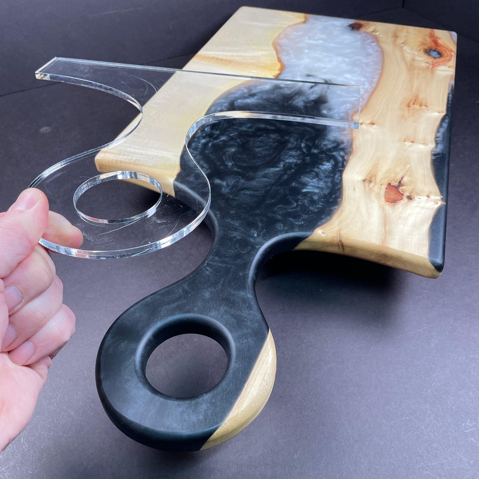 Lollipop Charcuterie Board Handle Router Template