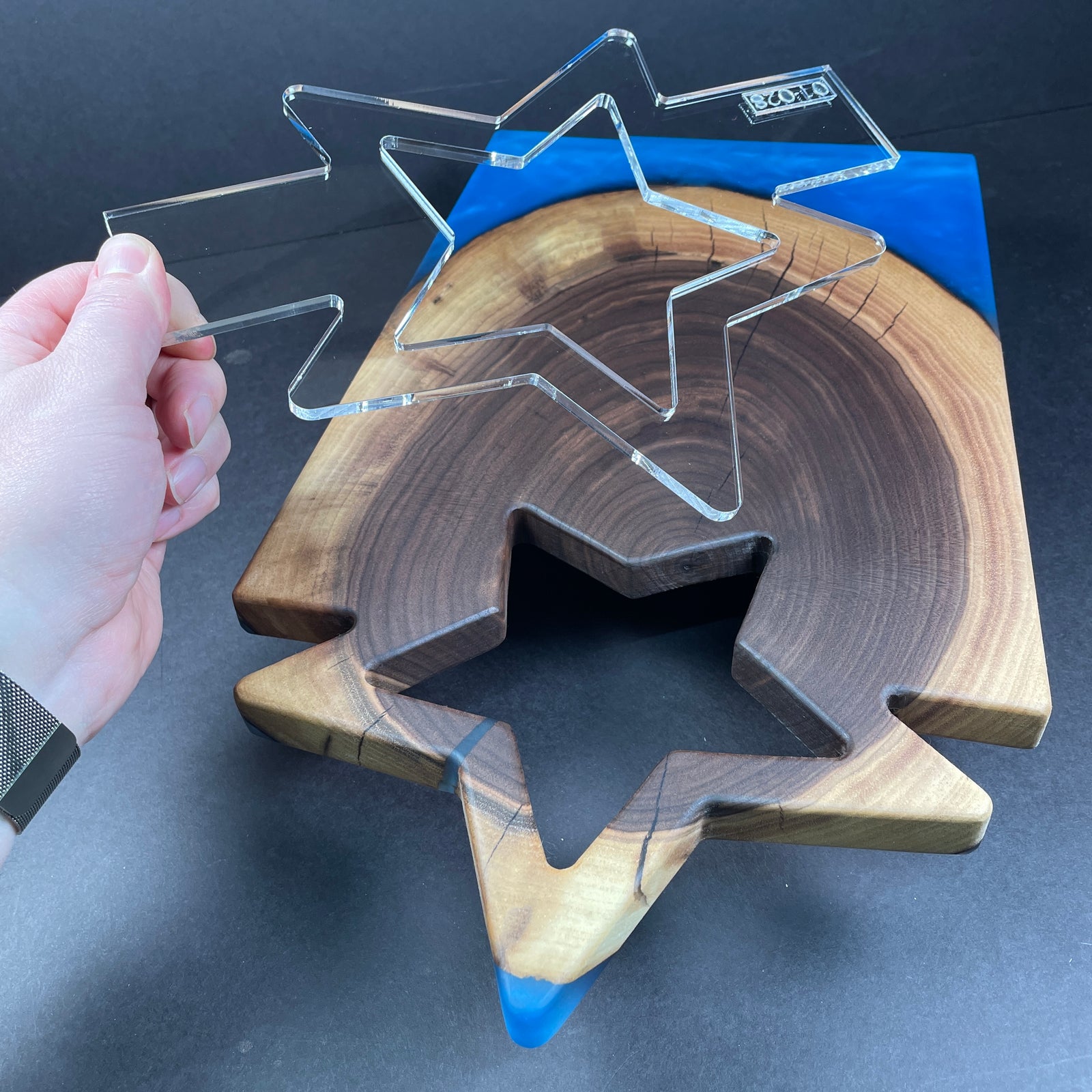 Modern Star Charcuterie Board Handle Router Template