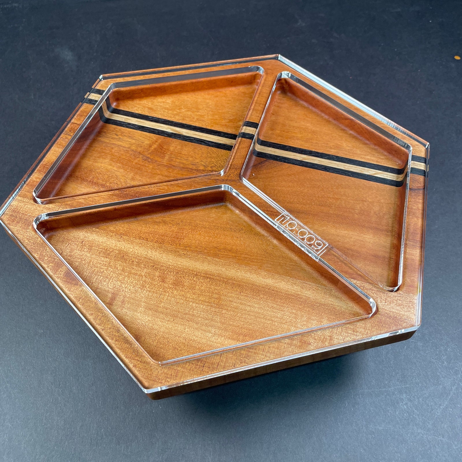 Hexagon 3 Pocket Valet Tray Templates