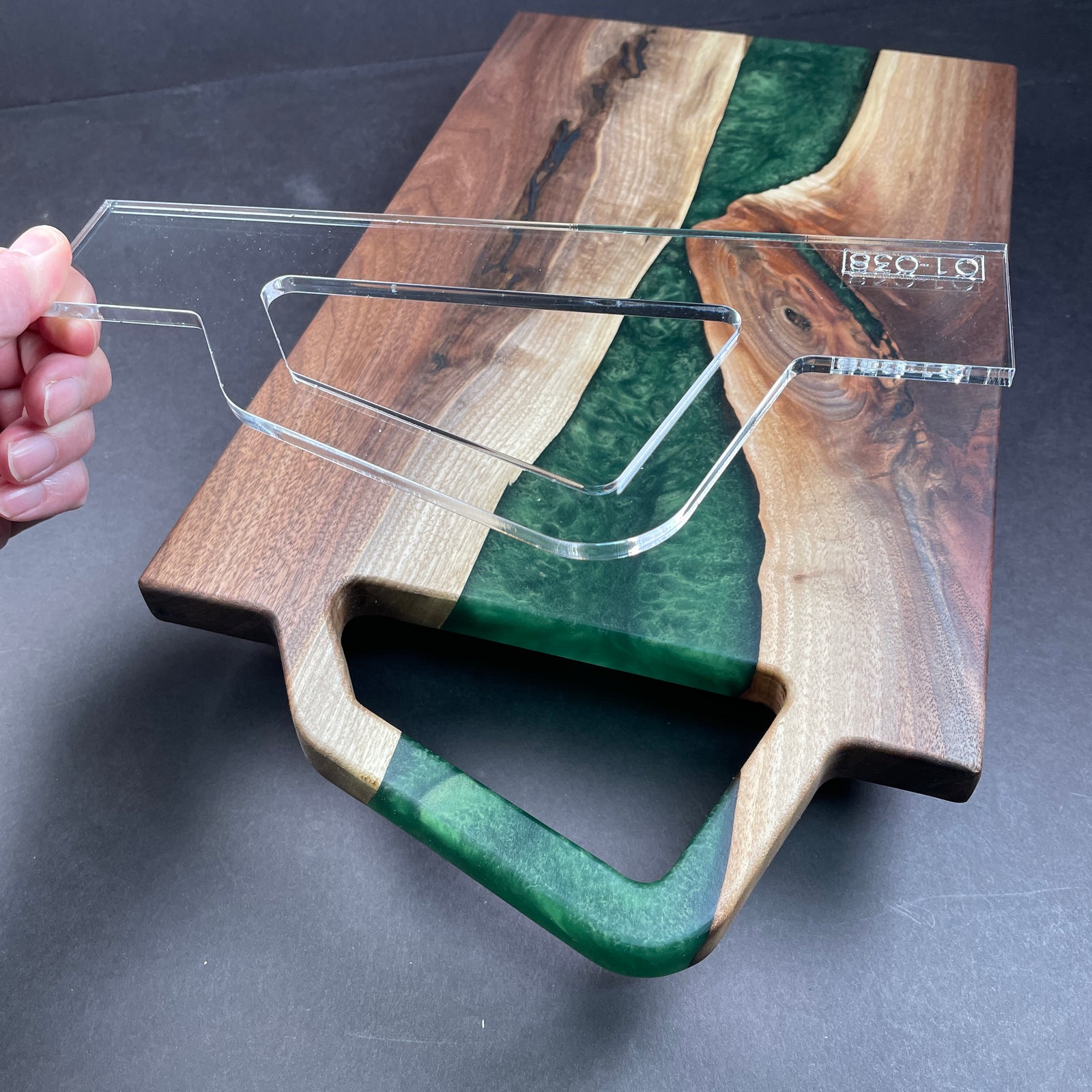 Modern Angular Charcuterie Board Handle Router Template