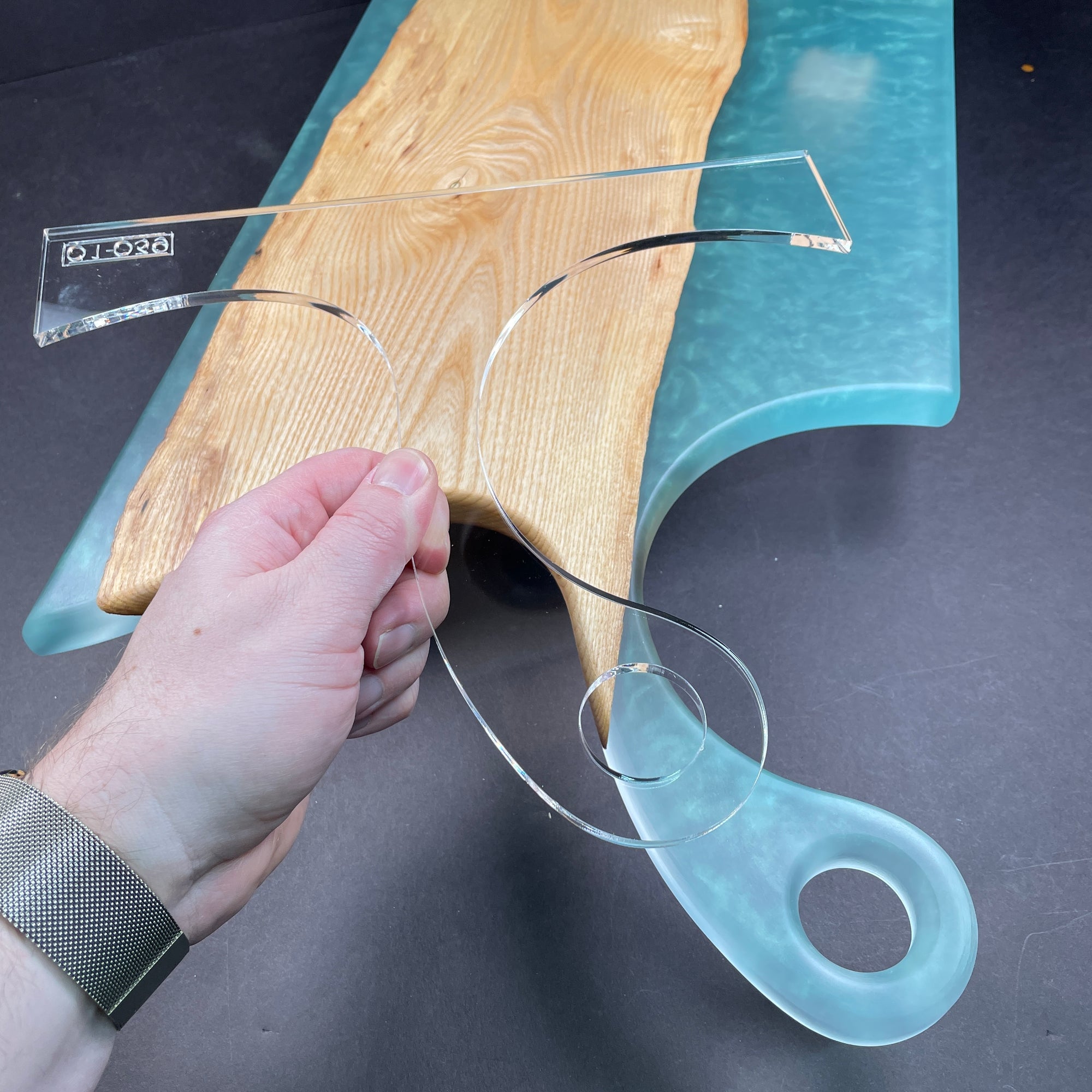 Curvy Charcuterie Board Handle Router Template