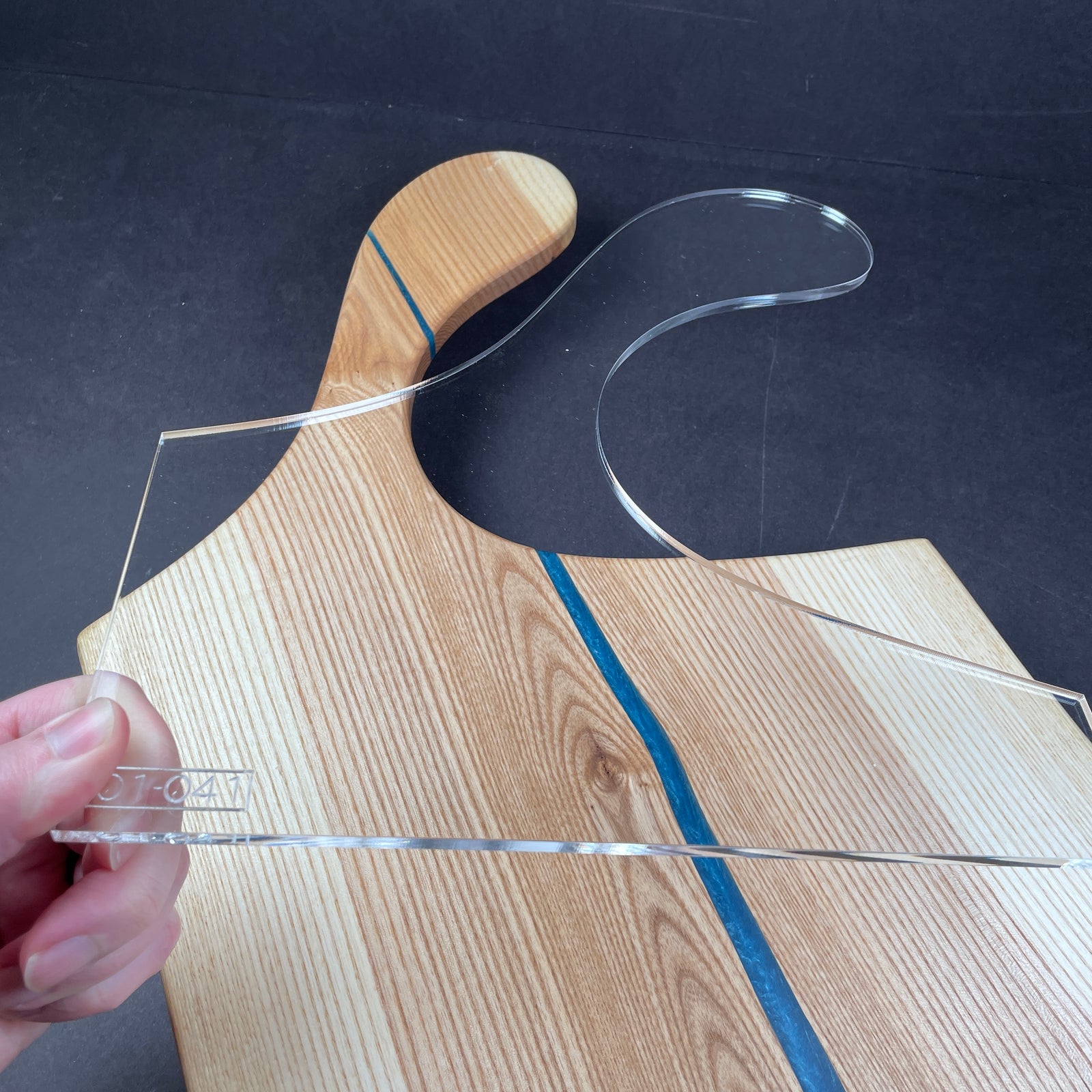 Tilted Charcuterie Board Handle Template