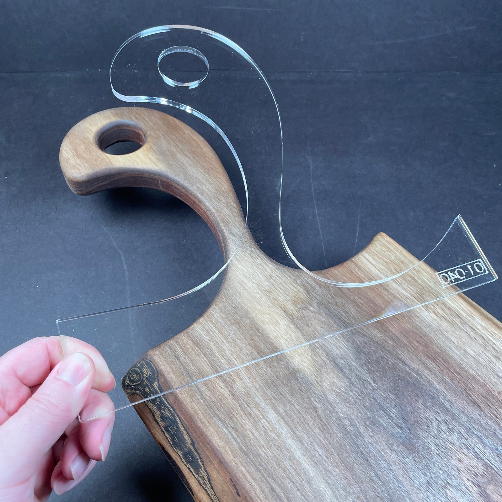 Turtle Head Charcuterie Board Handle Template