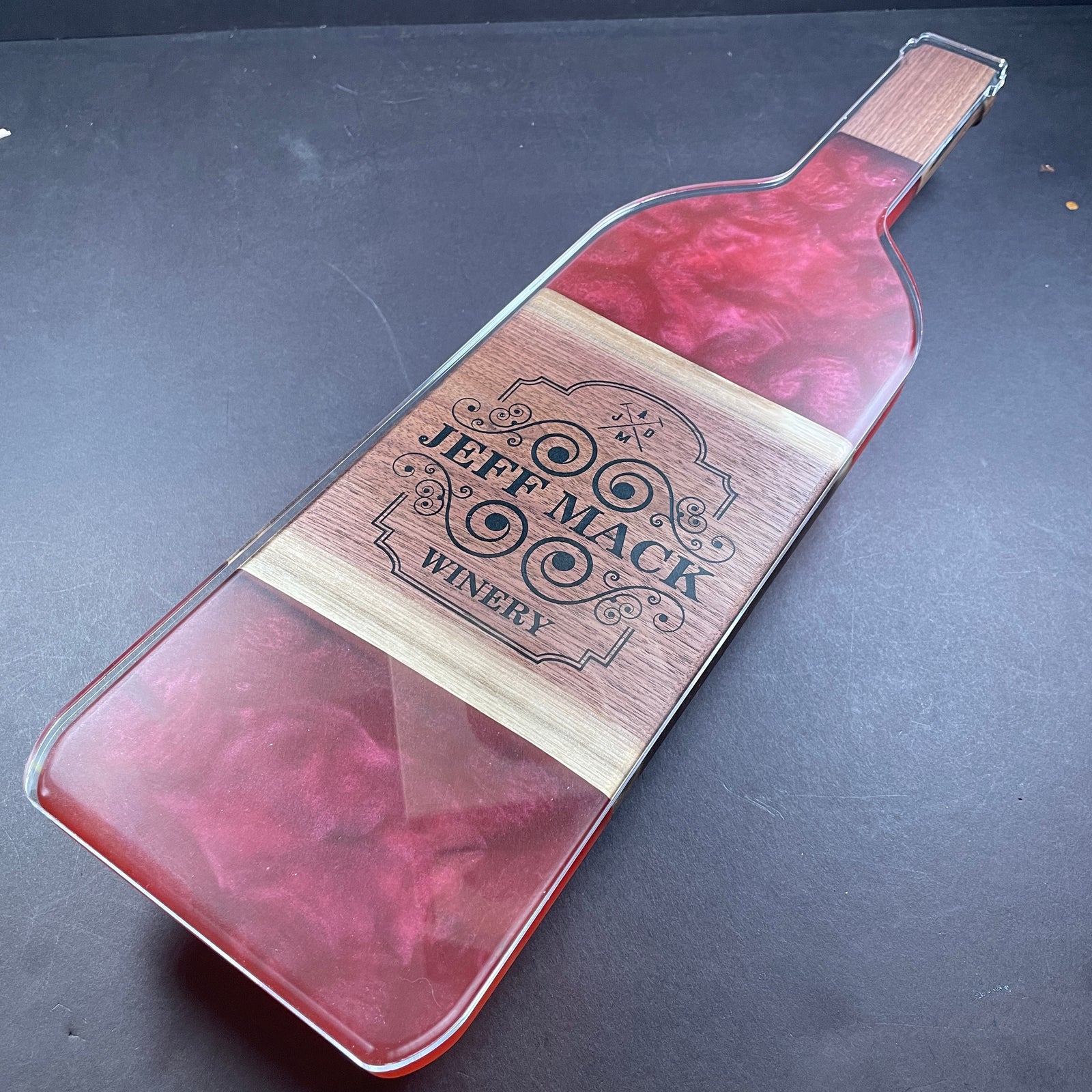 Wine Bottle Serving Board Template