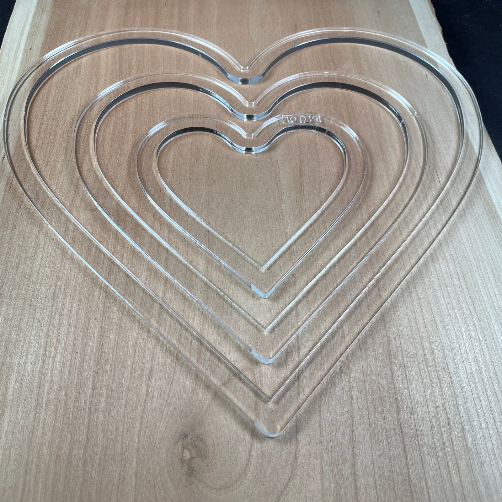 walnut and maple heart nesting trays